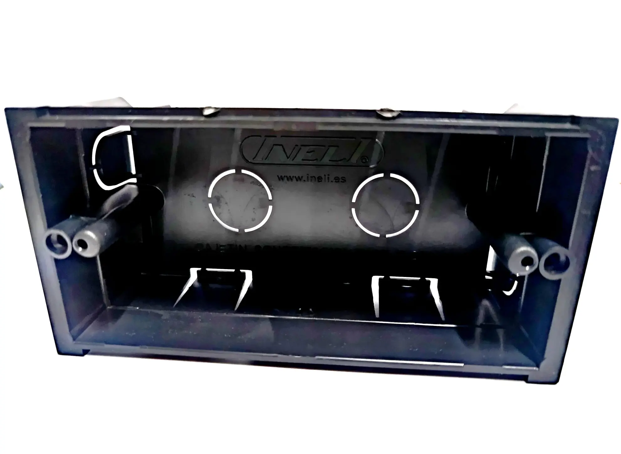 [FG10004/2] Caja 504 rectangular de empotrar (plástico negra)