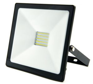 Foco de led 30 watios plano 110/220V 6400K negro