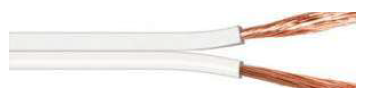[K24060] Cable paralelo audio BLANCO 2x0.5mm (rollo 100m) 