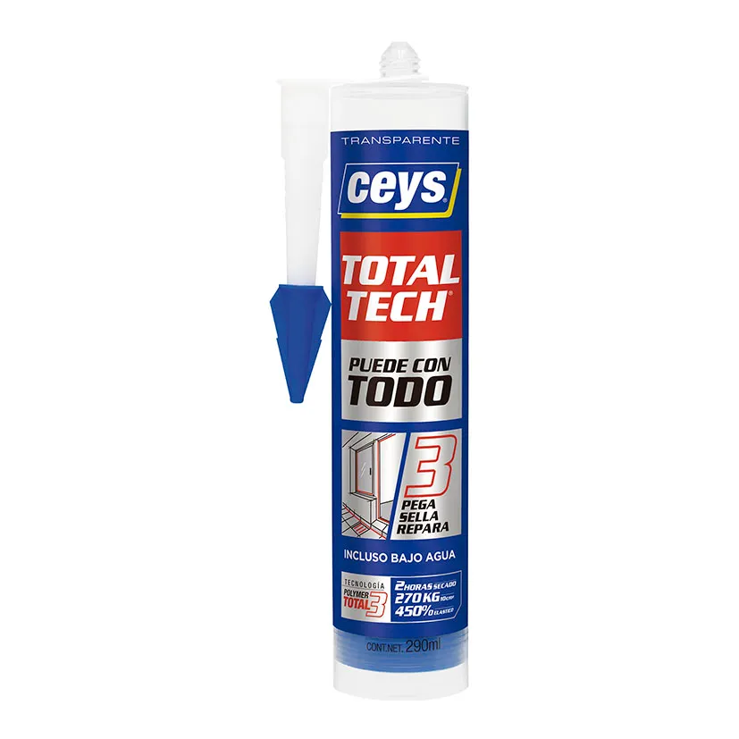 Sellador elástico CEYS TOTAL-TECH Transparente, 290ml