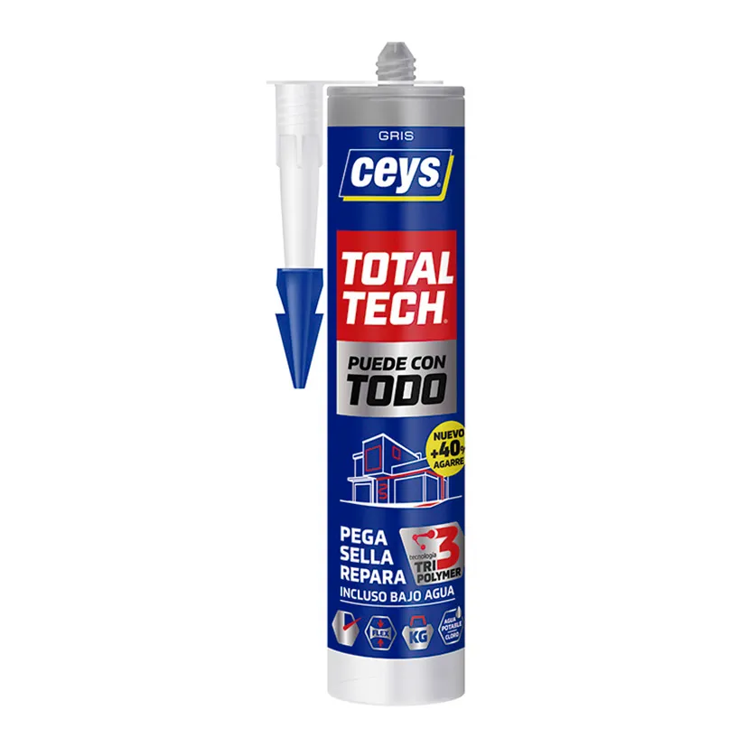 Sellador elástico CEYS TOTAL-TECH Gris, 290ml